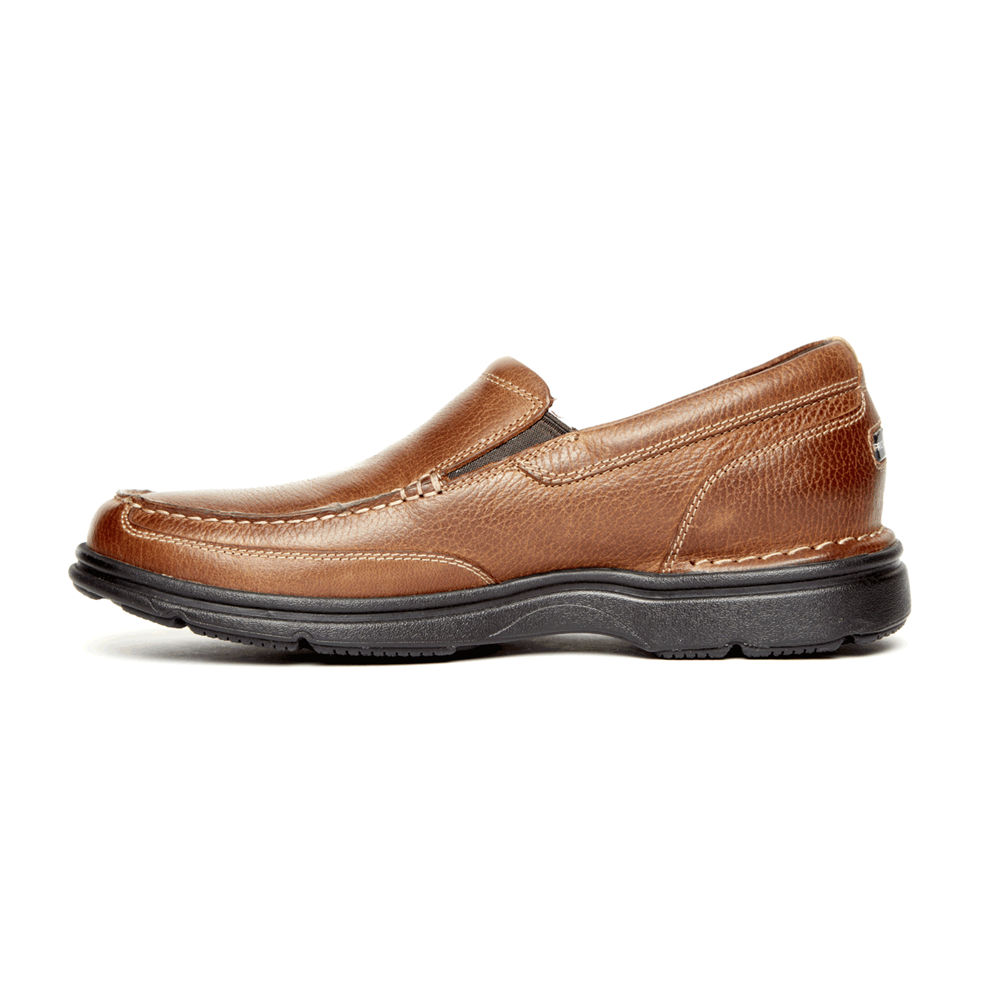 Rockport Slip-On For Mens Brown - ProWalker Eureka Plus - PK9580367